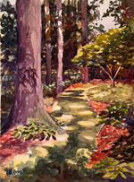 Lorrie Herman - watercolor "Fairy Garden"