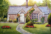 Lorrie Herman - watercolor "Keeper's Cottage"