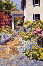lorrie herman watercolor Rock Hill Garden